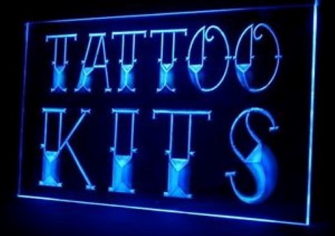 Tattoo Kits Supplies Shop Open LED Neon Sign